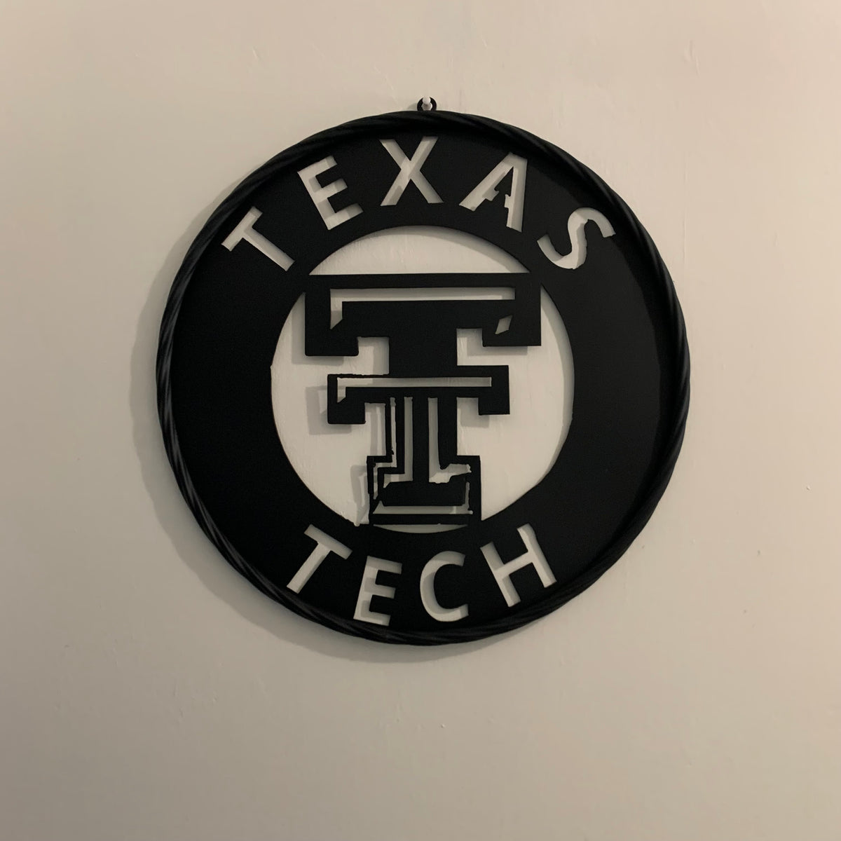 12",18",24",32",36" TEXAS TECH RUSTIC BLACK CUSTOM METAL VINTAGE CRAFT TEAM SIGN HANDMADE TO ORDER