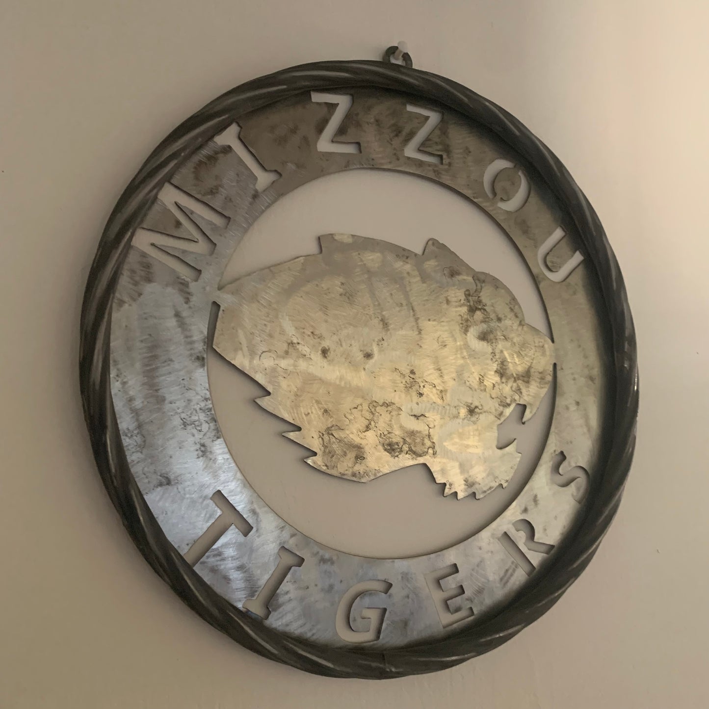 12", 18", 24", 32" MIZZOU TIGERS MISSOURI CUSTOM RAW METAL VINTAGE CRAFT TEAM SIGN HANDMADE
