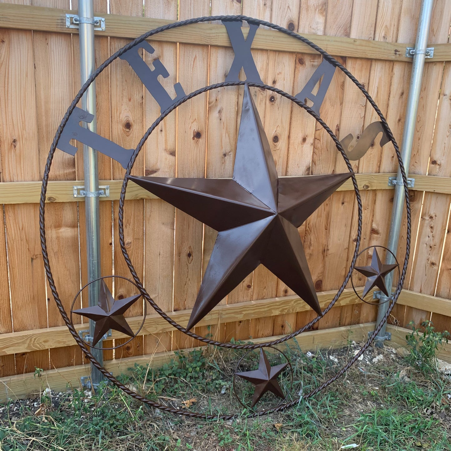 6 FOOT TEXAS LONE STAR GIANT LARGE OVERSIZE BARN STAR METAL RUSTIC BRONZE COPPER WALL ART WESTERN HOME DECOR HANDMADE NEW EH10523