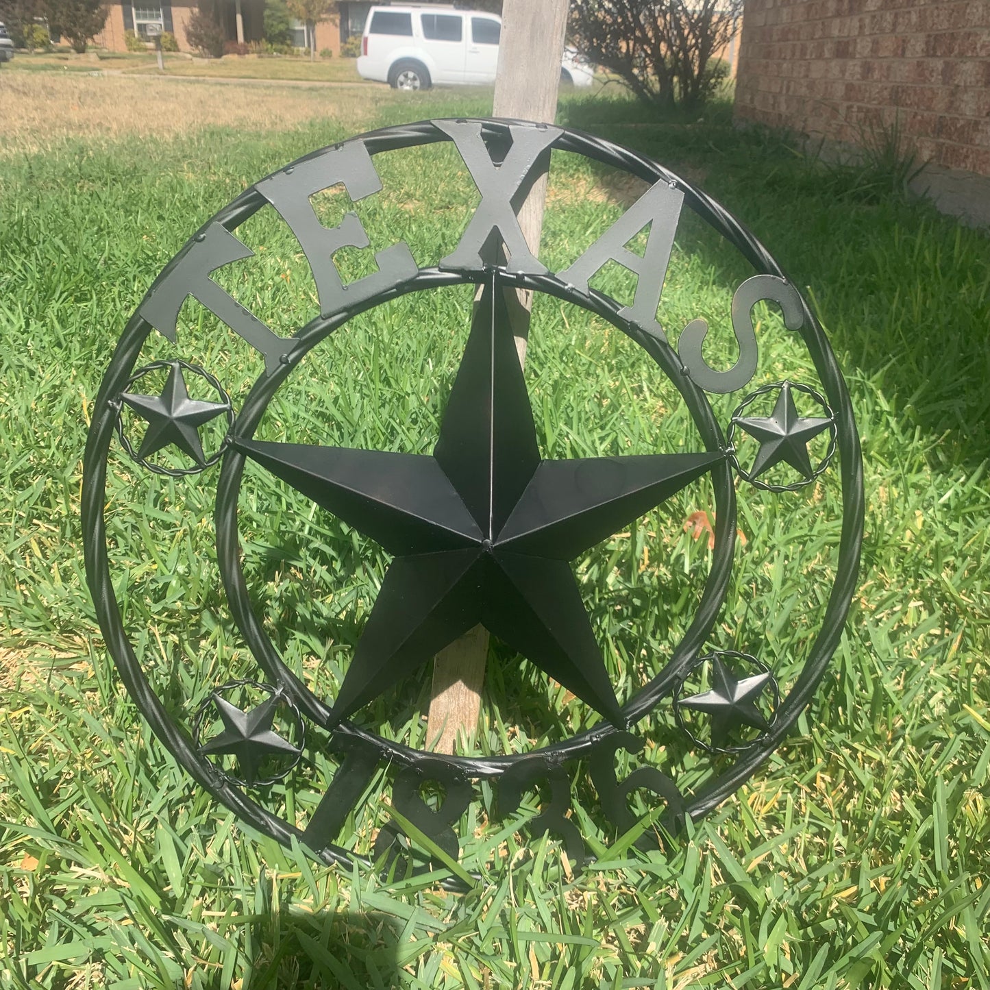 TEXAS 1836 BLACK BARN STAR METAL LONESTAR WESTERN HOME DECOR HANDMADE NEW 16",24",36",50"