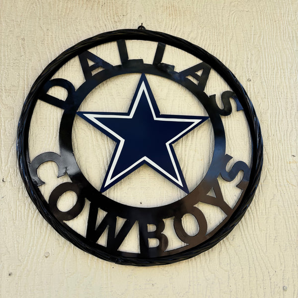 18",24",36" DALLAS COWBOYS METAL WALL ART WESTERN HOME DECOR VINTAGE RUSTIC BRONZE NEW #EH12316