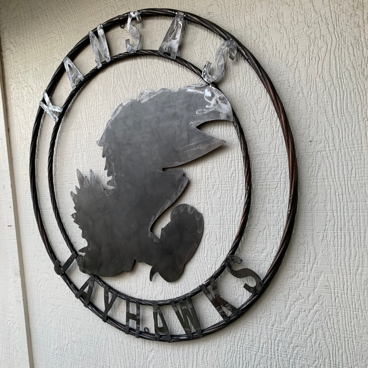 KANSAS JAYHAWKS RAW CUSTOM METAL VINTAGE CRAFT SIGN UNPAINTED TEAM HANDMADE