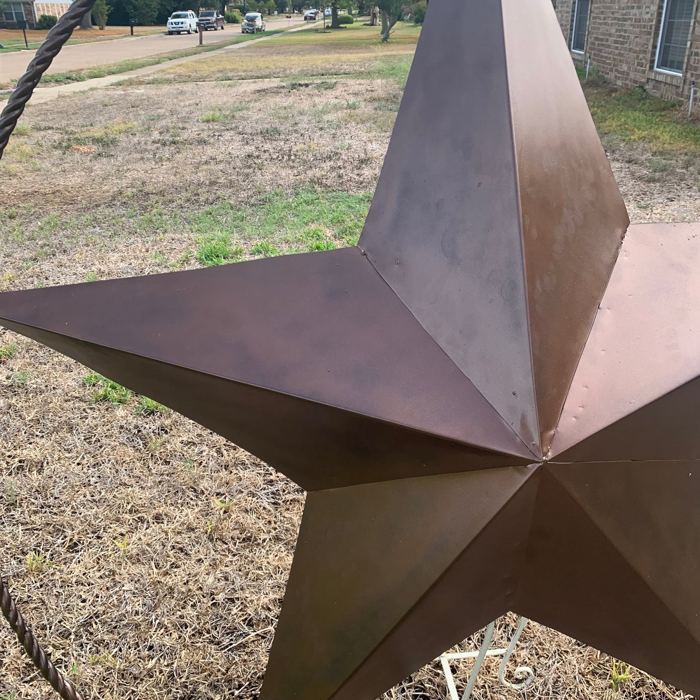 LONE STAR 60" BARN STAR METAL RUSTIC  BRONZE VINTAGE COPPER WALL ART WESTERN HOME DECOR HANDMADE NEW EH10524