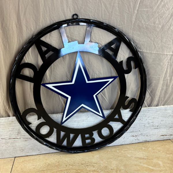 18",24",36" DALLAS COWBOYS METAL WALL ART WESTERN HOME DECOR VINTAGE RUSTIC BRONZE NEW #EH12316