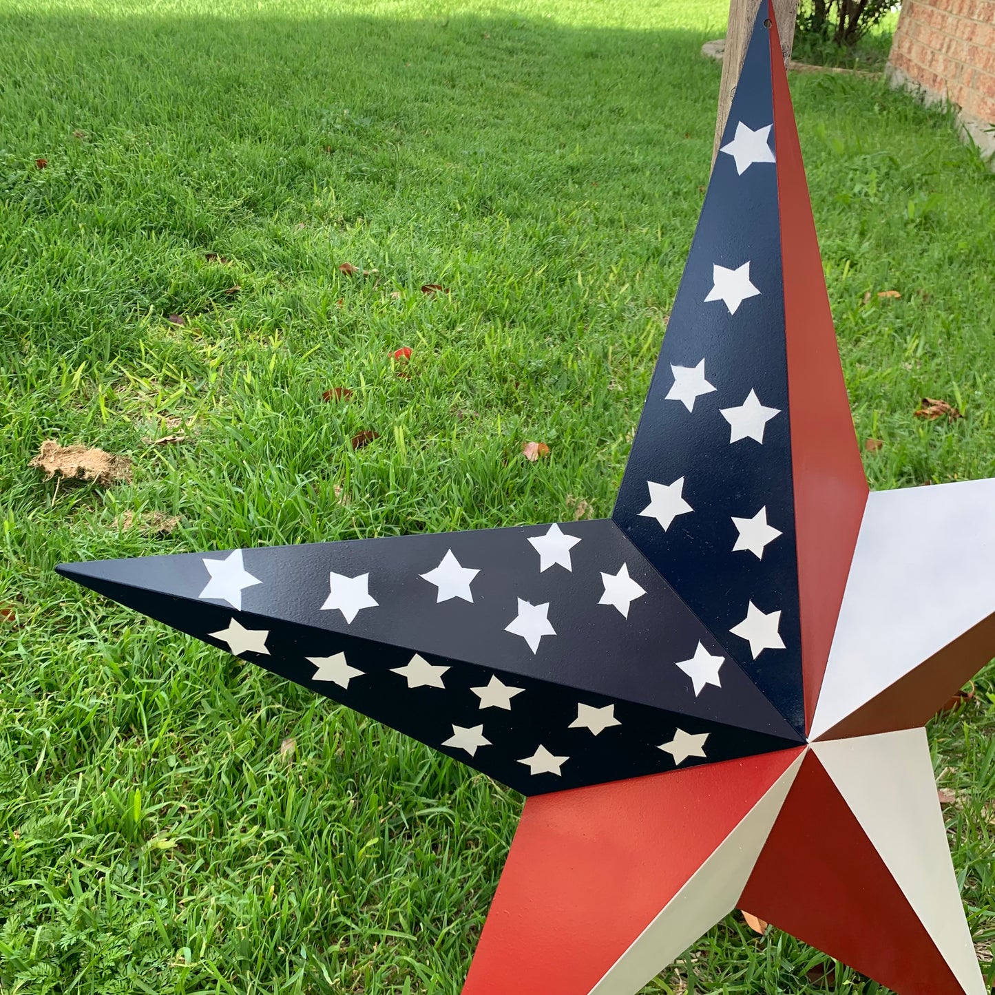 USA FLAG STAR STYLE# 5 RED WHITE & BLUE AMERICANA METAL BARN STAR WALL ART HANDMADE TO ORDER NEW #EH13380