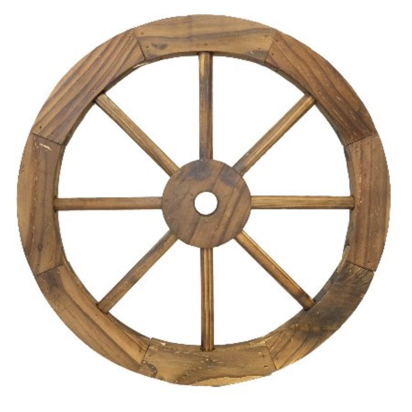 16",24",30" WAGON WHEEL NATURAL STAIN BARN WOOD WESTERN HOME DECOR RUSTIC NEW #EH12911