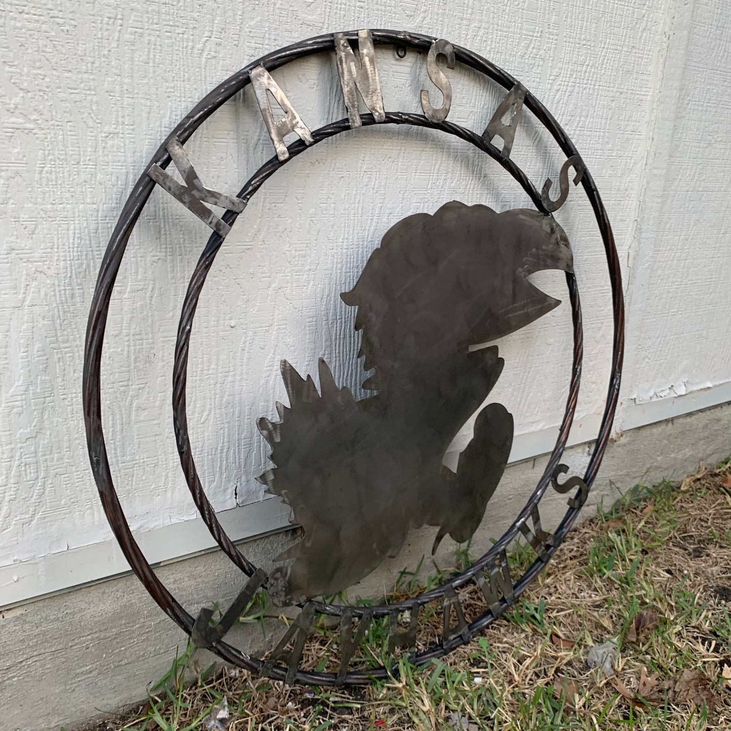 KANSAS JAYHAWKS RAW CUSTOM METAL VINTAGE CRAFT SIGN UNPAINTED TEAM HANDMADE