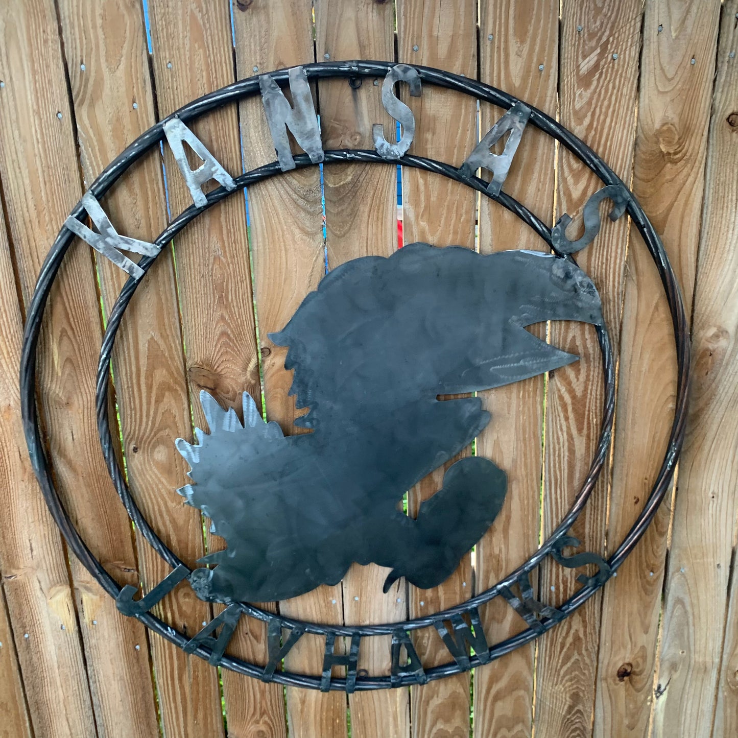 KANSAS JAYHAWKS RAW CUSTOM METAL VINTAGE CRAFT SIGN UNPAINTED TEAM HANDMADE