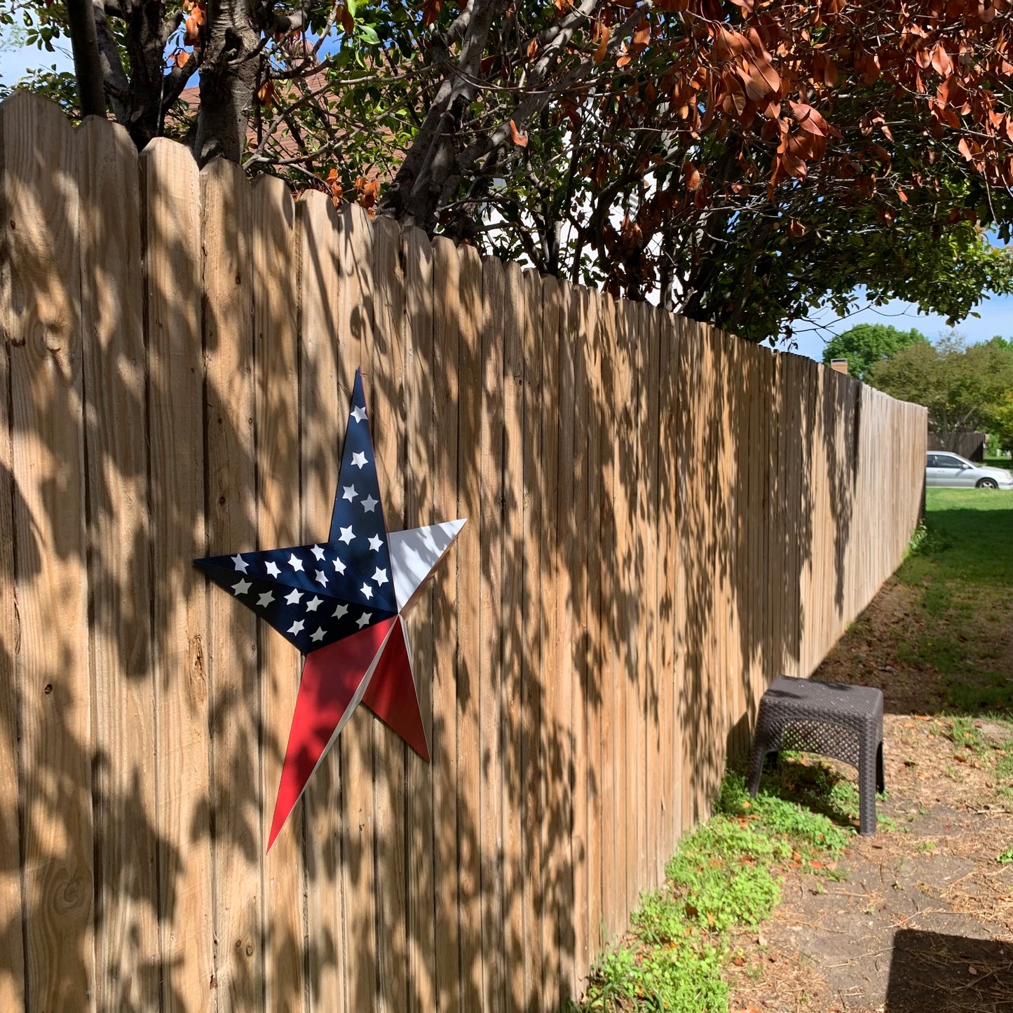 USA FLAG STAR STYLE# 5 RED WHITE & BLUE AMERICANA METAL BARN STAR WALL ART HANDMADE TO ORDER NEW #EH13380