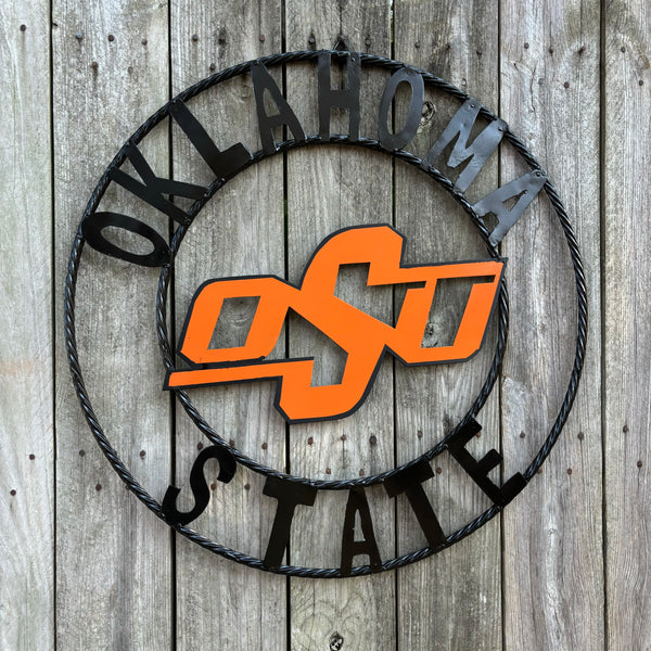 OSU OKLAHOMA STATE COWBOYS METAL CUSTOM VINTAGE TEAM WALL ART HANDMADE CRAFT SIGN