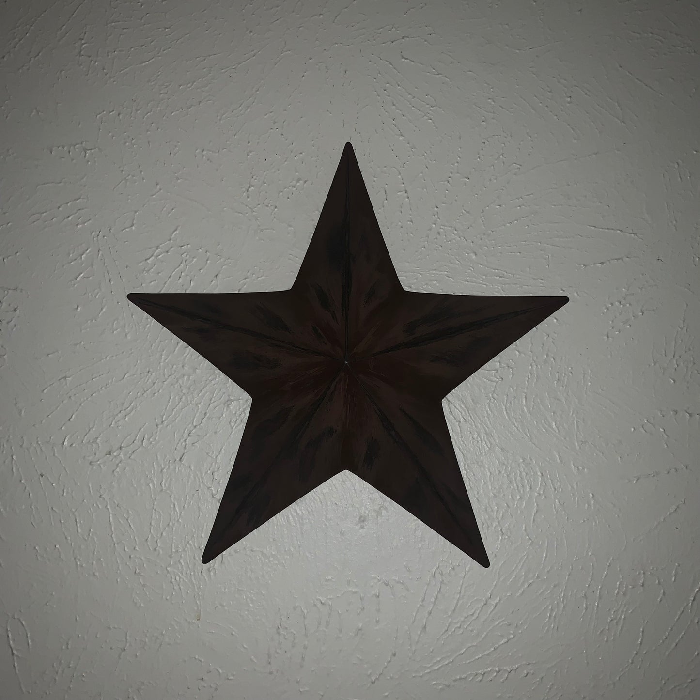 DISTRESSED BROWN TWO TONE BARN STAR METAL ART WESTERN HOME DECOR HANDMADE NEW