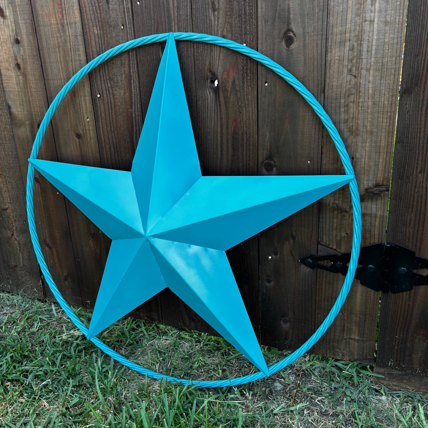 TEAL BARN LONE STAR TWISTED ROPE RING WESTERN HOME DECOR HANDMADE 12",24",36" #EH