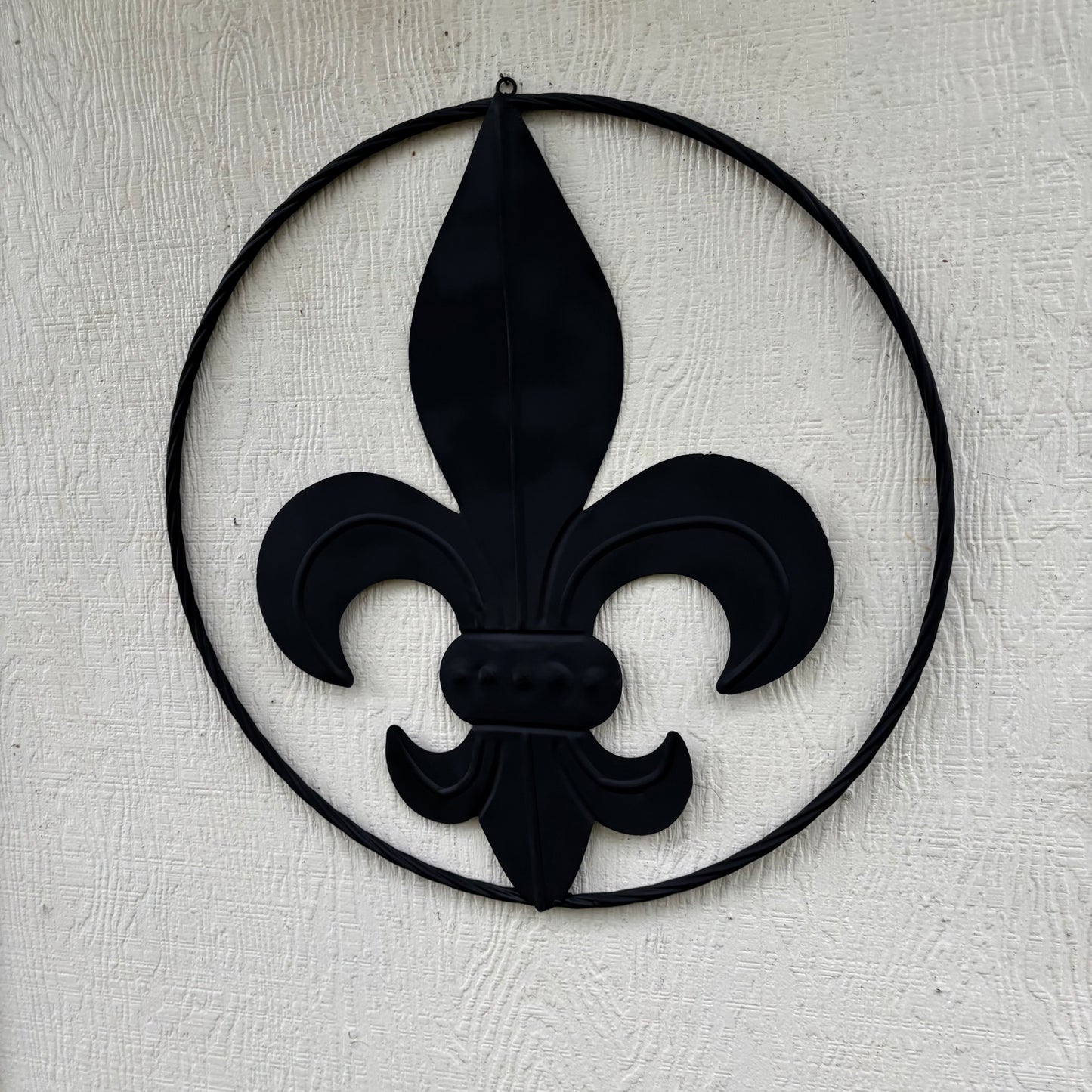 FLEUR DE LIS BLACK FLAT METAL WALL ART SIGN WESTERN HOME DECOR HANDMADE NEW 12",18",24",32"