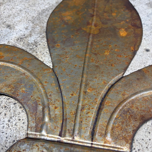 FLEUR DE LIS  CUSTOM RAW METAL UNPAINTED NO RING WALL ART SIGN WESTERN HOME DECOR HANDMADE NEW 12",18",24",32"
