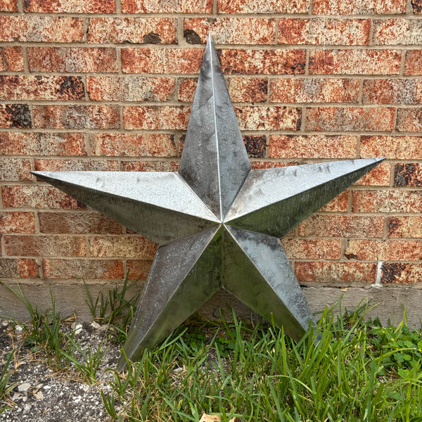 UNFINISHED GALVANIZED BARN STAR 3" TO 120" METAL WALL ART WESTERN HOME  DECOR HANDMADE #EH10418