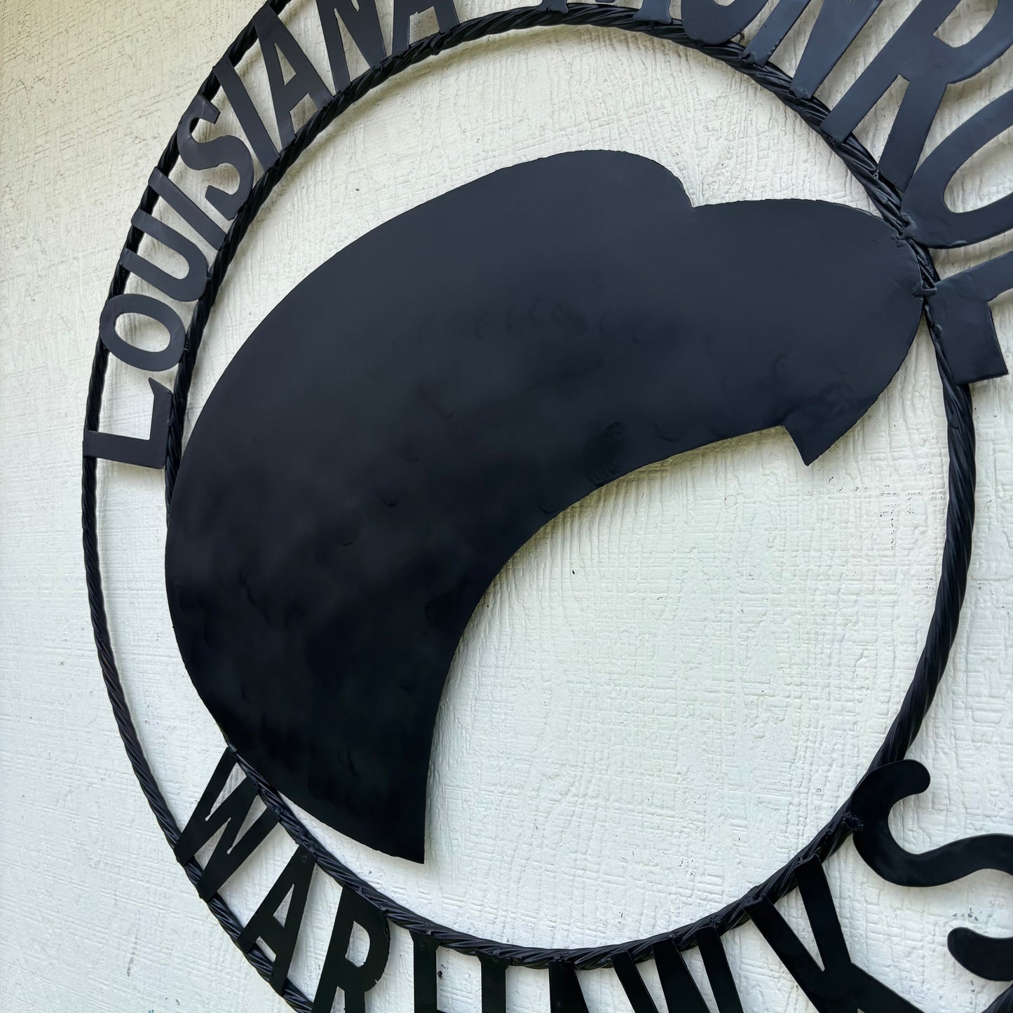 LOUISIANA MONROE WARHAWKS CUSTOM BLACK METAL VINTAGE CRAFT TEAM SIGN HANDMADE 18",24",32"