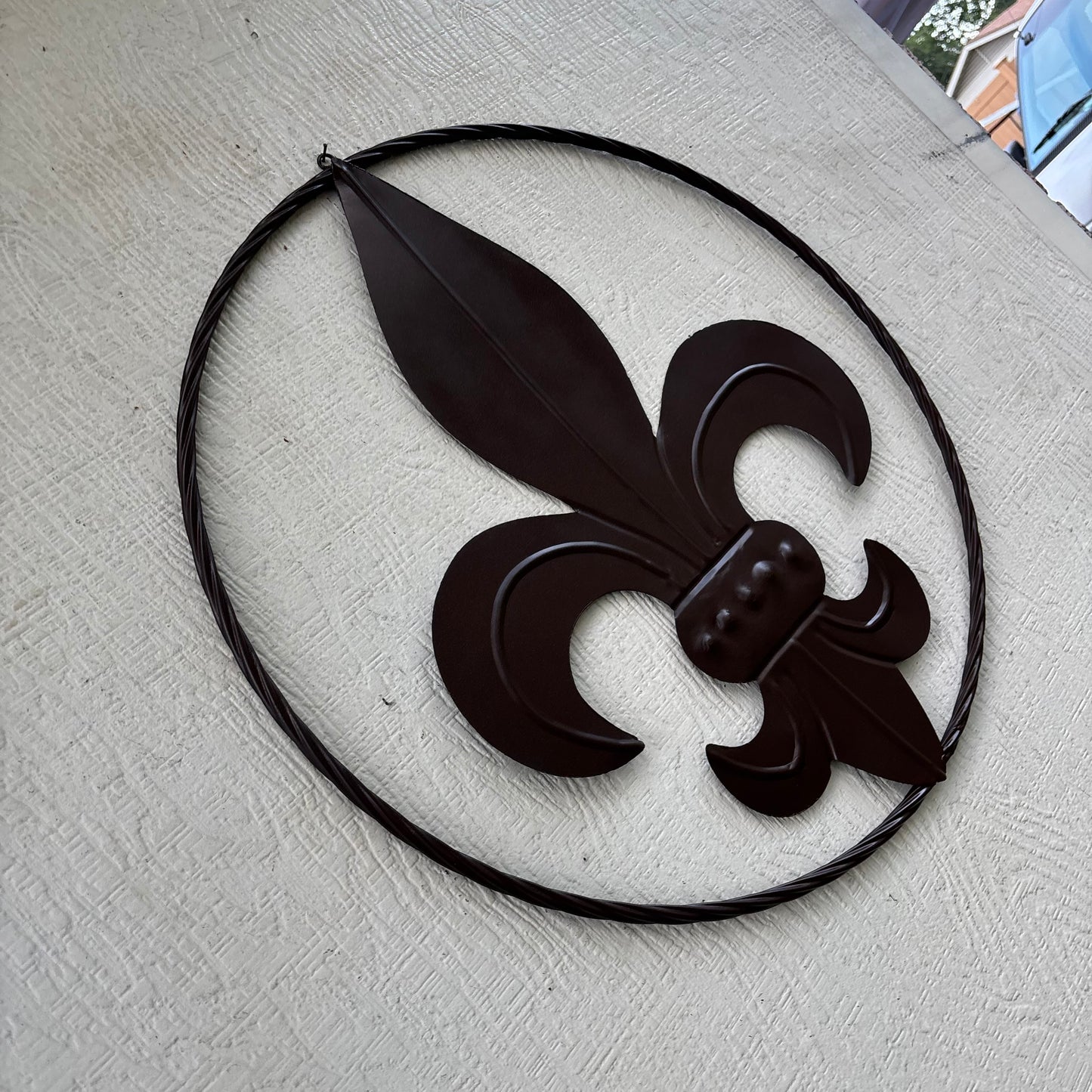 FLEUR DE LIS BRONZE METAL WALL ART SIGN WESTERN HOME DECOR HANDMADE NEW 12",18",24",32"