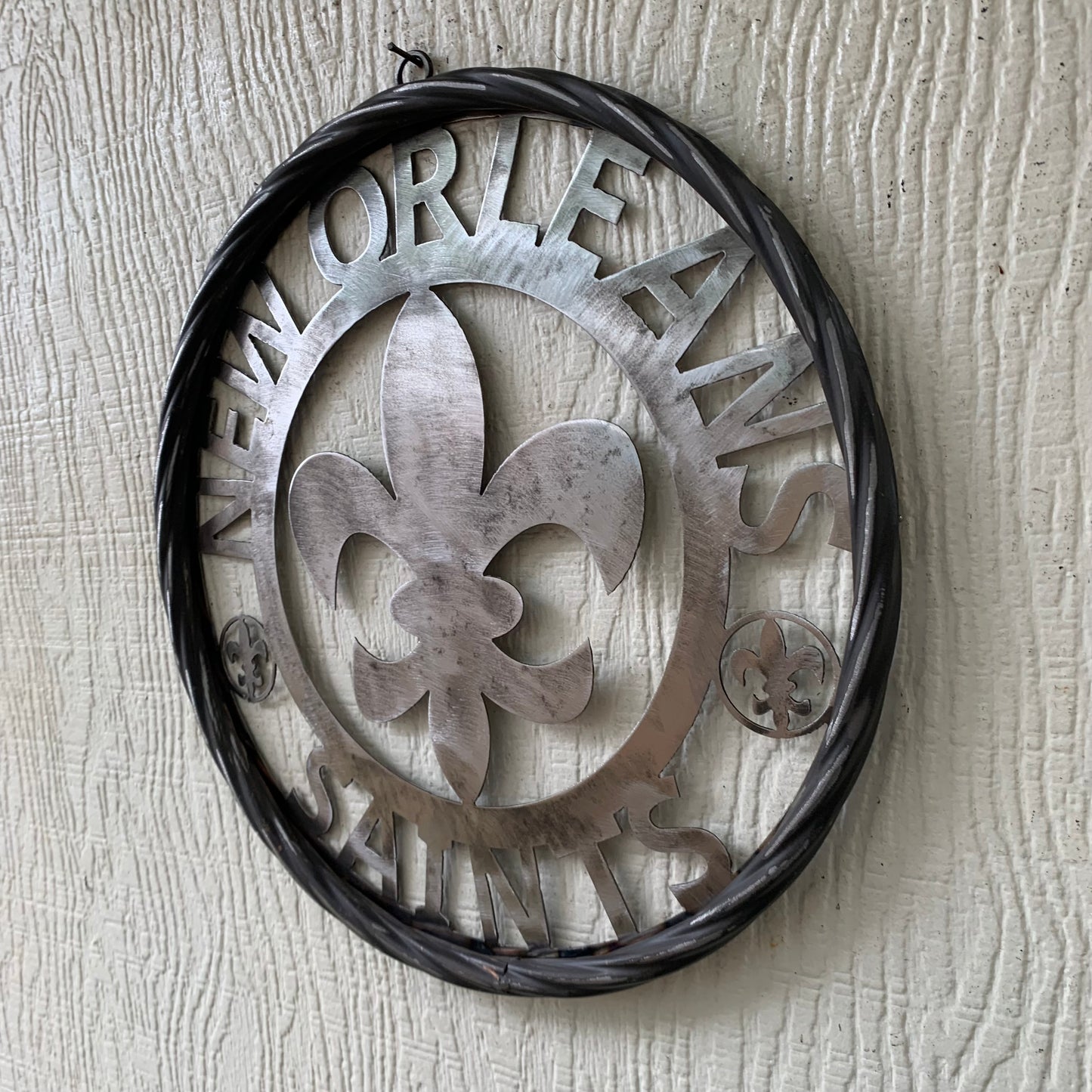NEW ORLEANS SAINTS CUSTOM RAW METAL CRAFT SIGN WALL ART WESTERN HOME DECOR LASERCUT ART HANDMADE 12",18",24