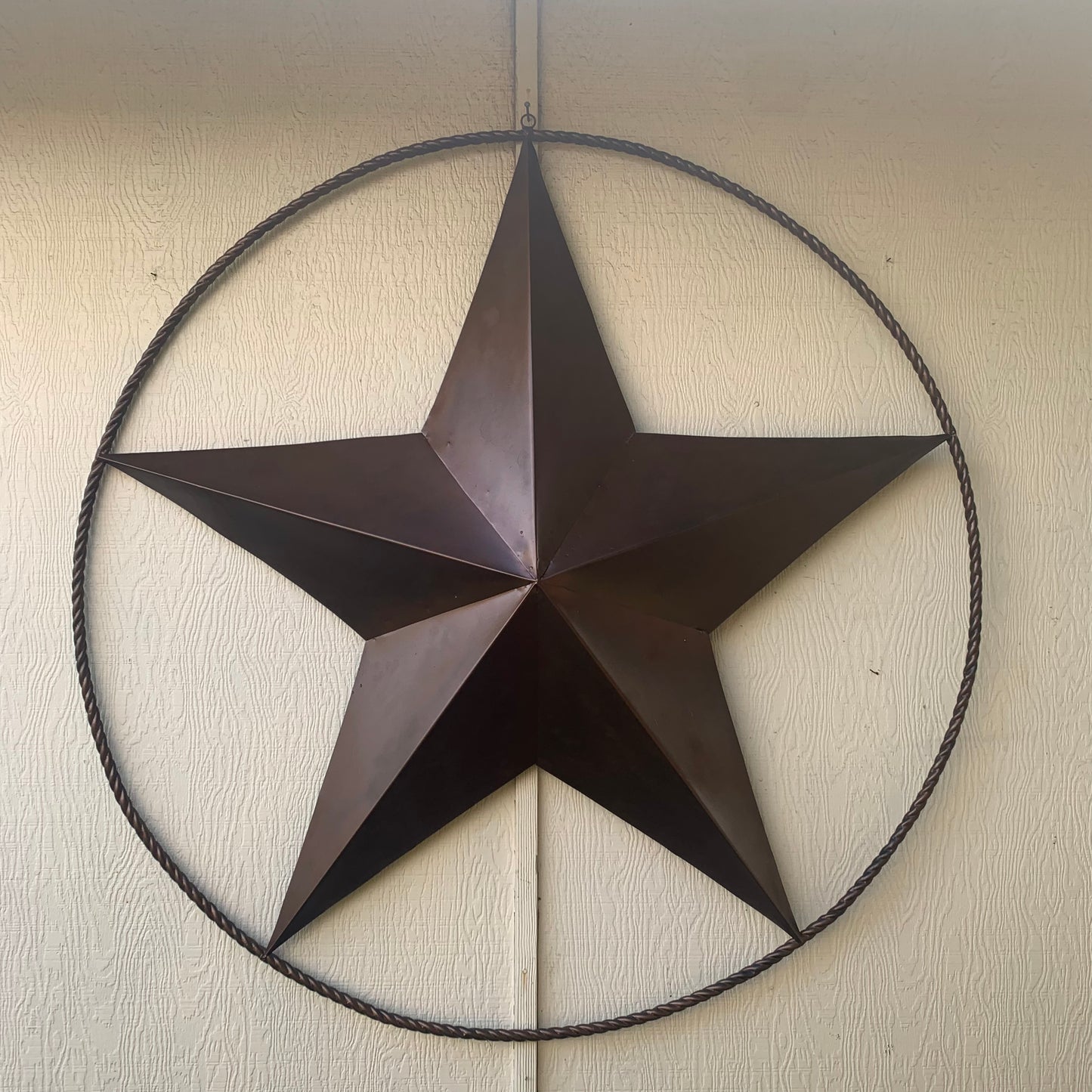 LONE STAR 60" BARN STAR METAL RUSTIC  BRONZE VINTAGE COPPER WALL ART WESTERN HOME DECOR HANDMADE NEW EH10524
