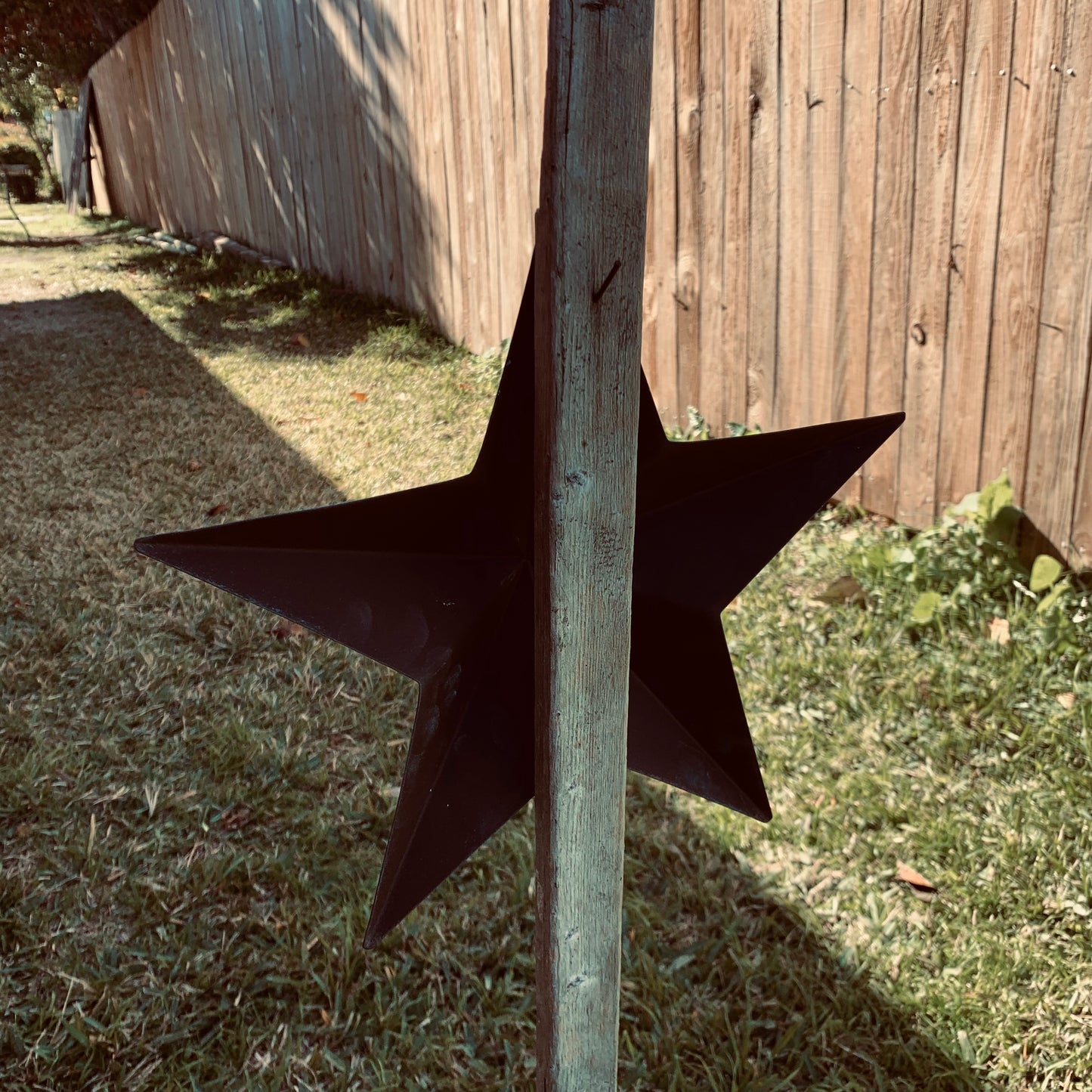 TURQUOISE DISTRESSED TWO TONE BARN STAR METAL ART WESTERN HOME DECOR HANDMADE NEW