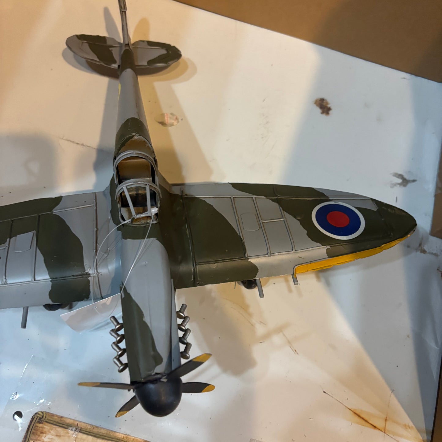 SPITFIRE METAL AIRPLAINE WW WESTERN HOME DECOR HANDMADE #RA0234