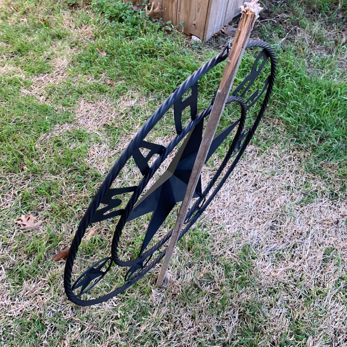 GRAHAM STYLE YOUR CUSTOM NAME STAR BARN STAR METAL LONE STAR WESTERN HOME DECOR RUSTIC BLACK HANDMADE 24",32",36",50"
