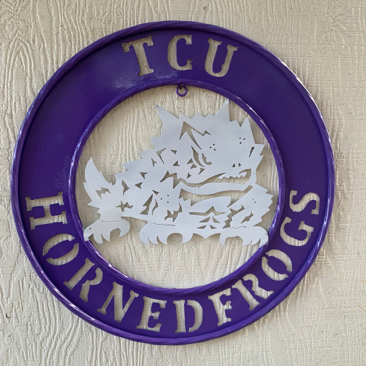 18",24",32" TCU HORNED FROGS CUSTOM METAL VINTAGE CRAFT TEAM SIGN WESTERN HOME DECOR HANDMADE