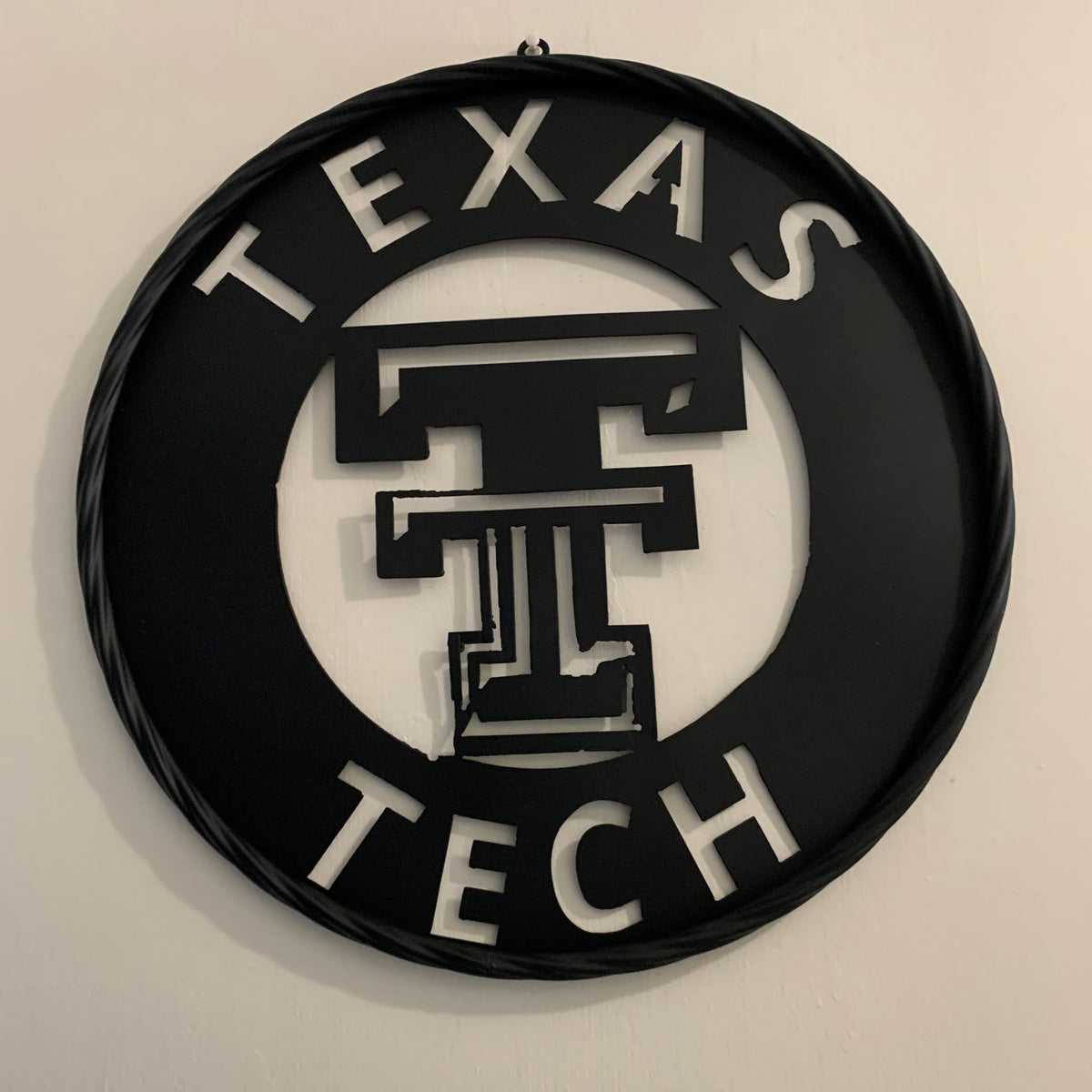 12",18",24",32",36" TEXAS TECH RUSTIC BLACK CUSTOM METAL VINTAGE CRAFT TEAM SIGN HANDMADE TO ORDER