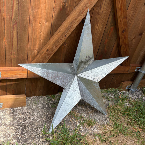 UNFINISHED GALVANIZED BARN STAR 3" TO 120" METAL WALL ART WESTERN HOME  DECOR HANDMADE #EH10418