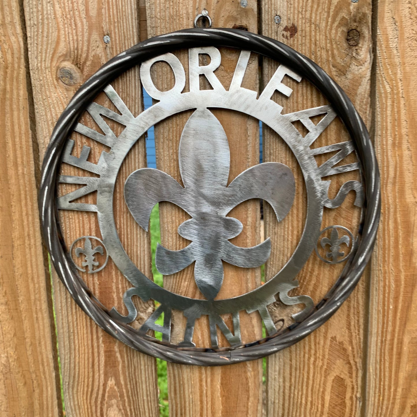 NEW ORLEANS SAINTS CUSTOM RAW METAL CRAFT SIGN WALL ART WESTERN HOME DECOR LASERCUT ART HANDMADE 12",18",24