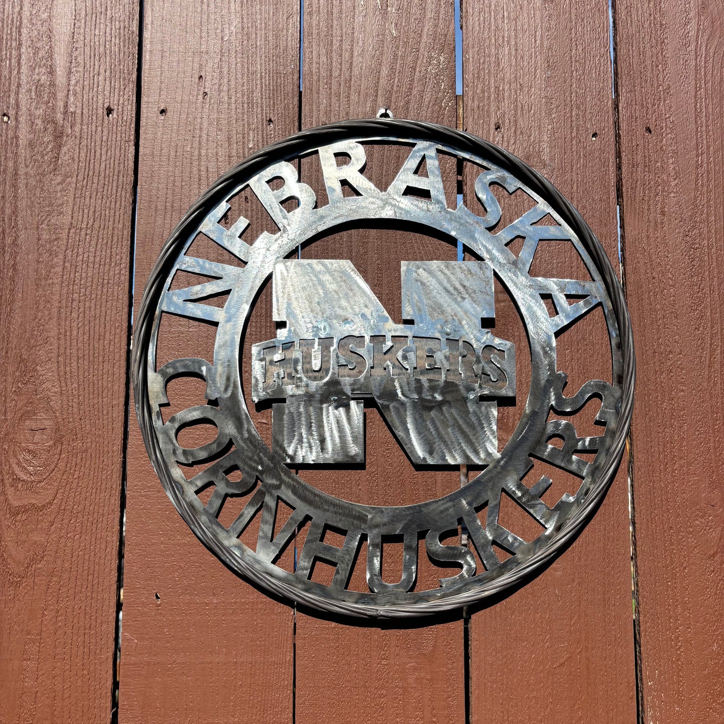 12", 18", 24", 32" NEBRASKA HUSKERS RAW METAL CUSTOM VINTAGE CRAFT TEAM SIGN