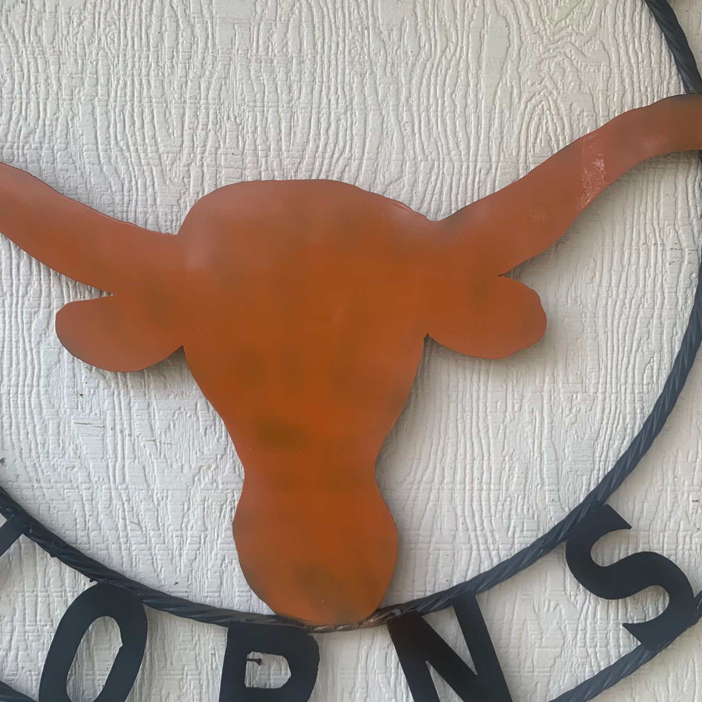 HOOKEM HORNS WITH LONE STAR TEXAS LONGHORNS HOOK EM METAL CUSTOM VINTAGE CRAFT WALL ART TEAM SIGN HANDMADE