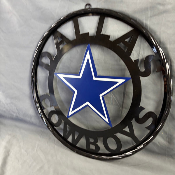 18",24",36" DALLAS COWBOYS METAL WALL ART WESTERN HOME DECOR VINTAGE RUSTIC BRONZE NEW #EH12316
