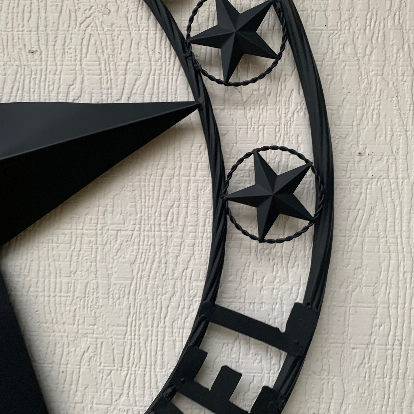 LINN SAN MANUEL STYLE YOUR CUSTOM NAME STAR METAL BARN LONE STAR 3d TWISTED ROPE RING WESTERN HOME DECOR HANDMADE NEW