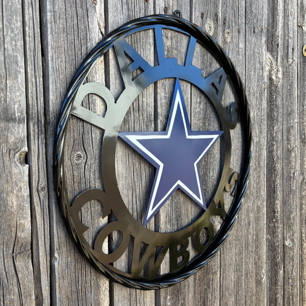 18",24",36" DALLAS COWBOYS METAL WALL ART WESTERN HOME DECOR VINTAGE RUSTIC BRONZE NEW #EH12316