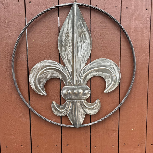 FLEUR DE LIS  CUSTOM RAW METAL METAL UNPAINTED WALL ART SIGN WESTERN HOME DECOR HANDMADE NEW 12",18",24",32"