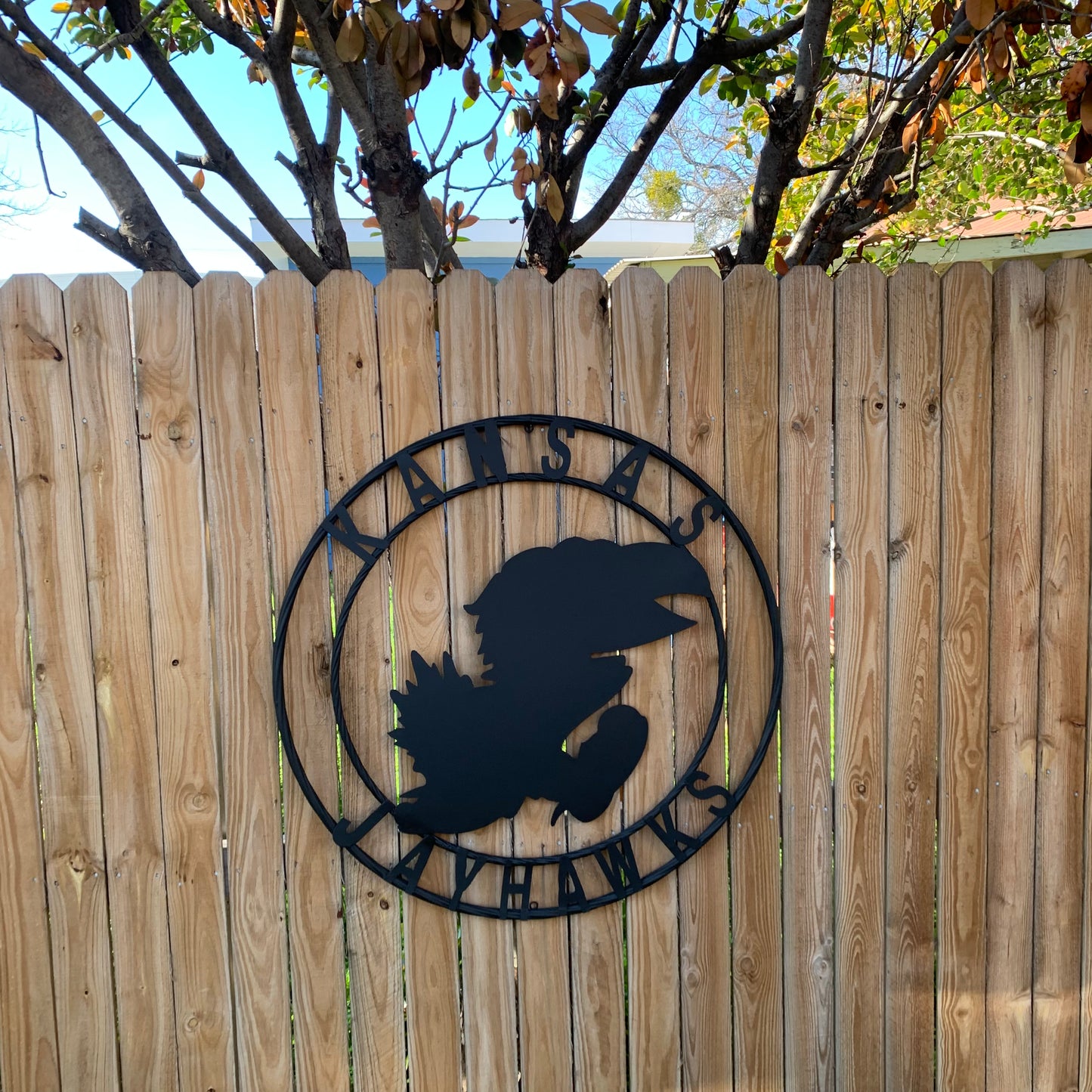 KANSAS JAYHAWKS BLACK CUSTOM METAL VINTAGE CRAFT SIGN WALL ART TEAM SIGN HANDMADE