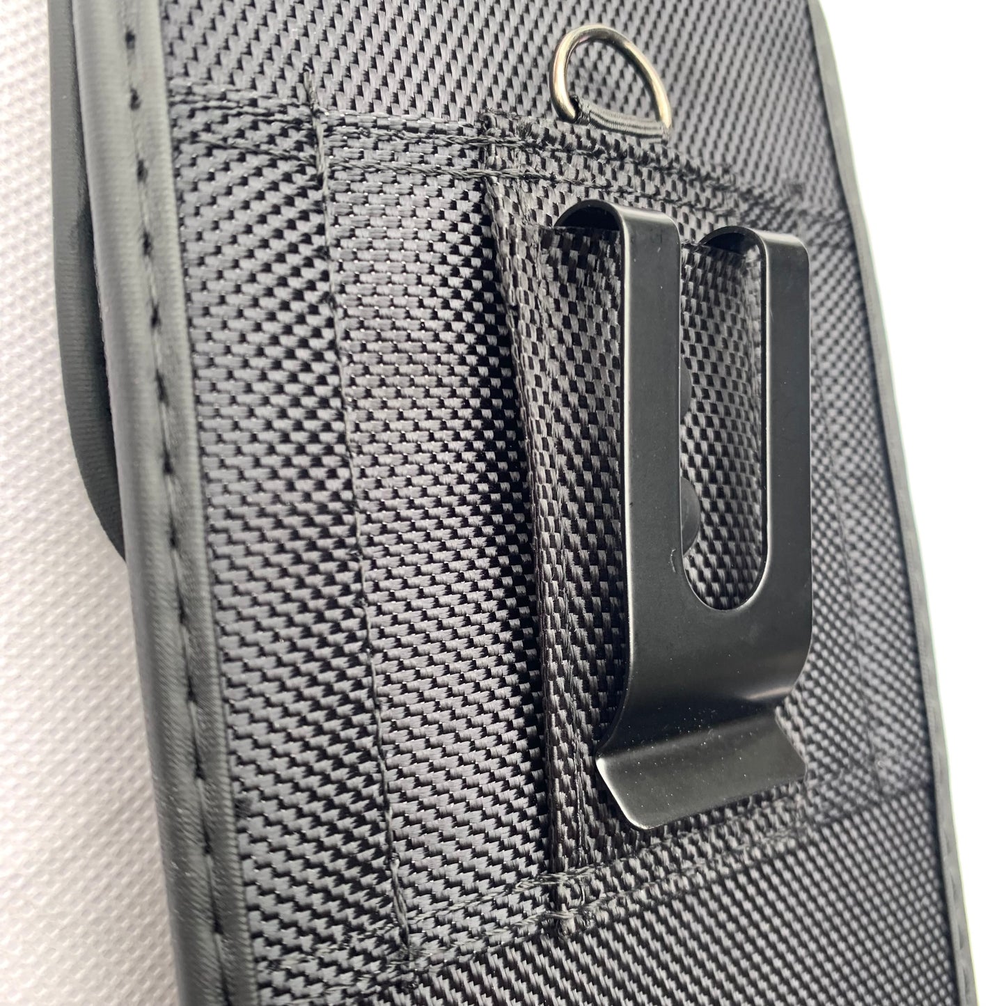 #EH11389 NYLON 7" RUGGED PHONE POUCH EXTRA LARGE BELT LOOP HOLSTER BLACK CELL PHONE CASE VERTICAL UNIVERSAL OVERSIZE Z-LITE BRAND NEW