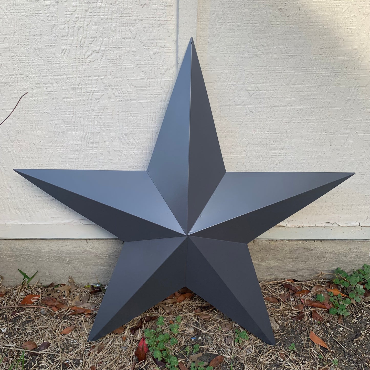 GUN METAL GREY STAR BARN STAR NO RING DAVID STAR 5 POINT WESTERN HOME DECOR HAND PAINTED