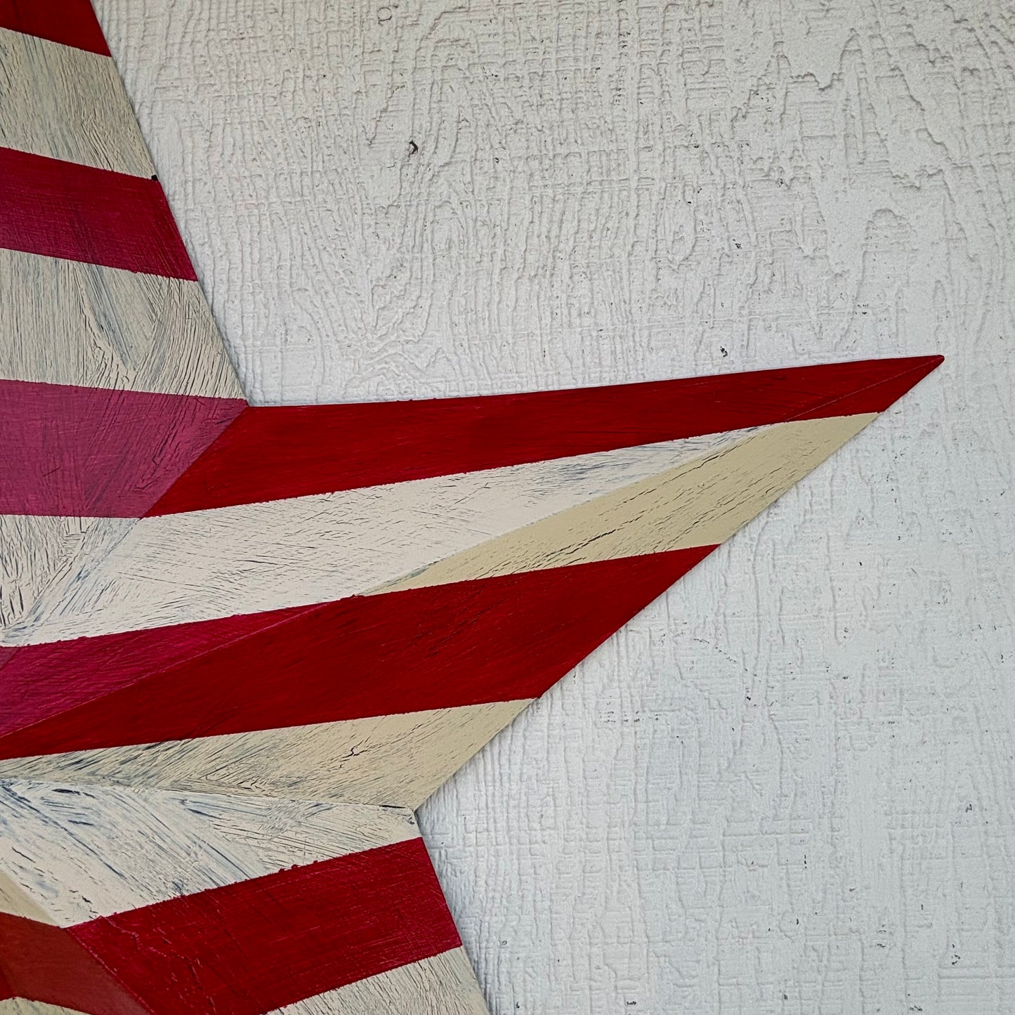 USA FLAG STAR CRACKLE RED IVORY NAVY BLUE METAL BARN STAR METAL WALL ART WESTERN HOME DECOR HANDMADE NEW
