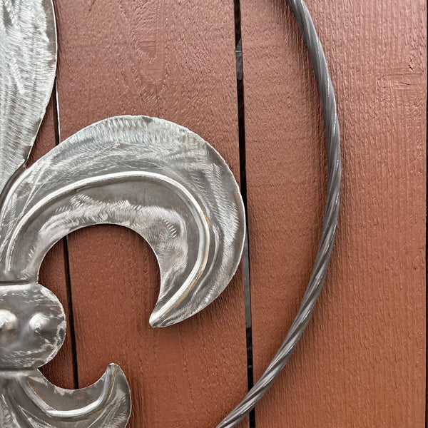 FLEUR DE LIS  CUSTOM RAW METAL METAL UNPAINTED WALL ART SIGN WESTERN HOME DECOR HANDMADE NEW 12",18",24",32"