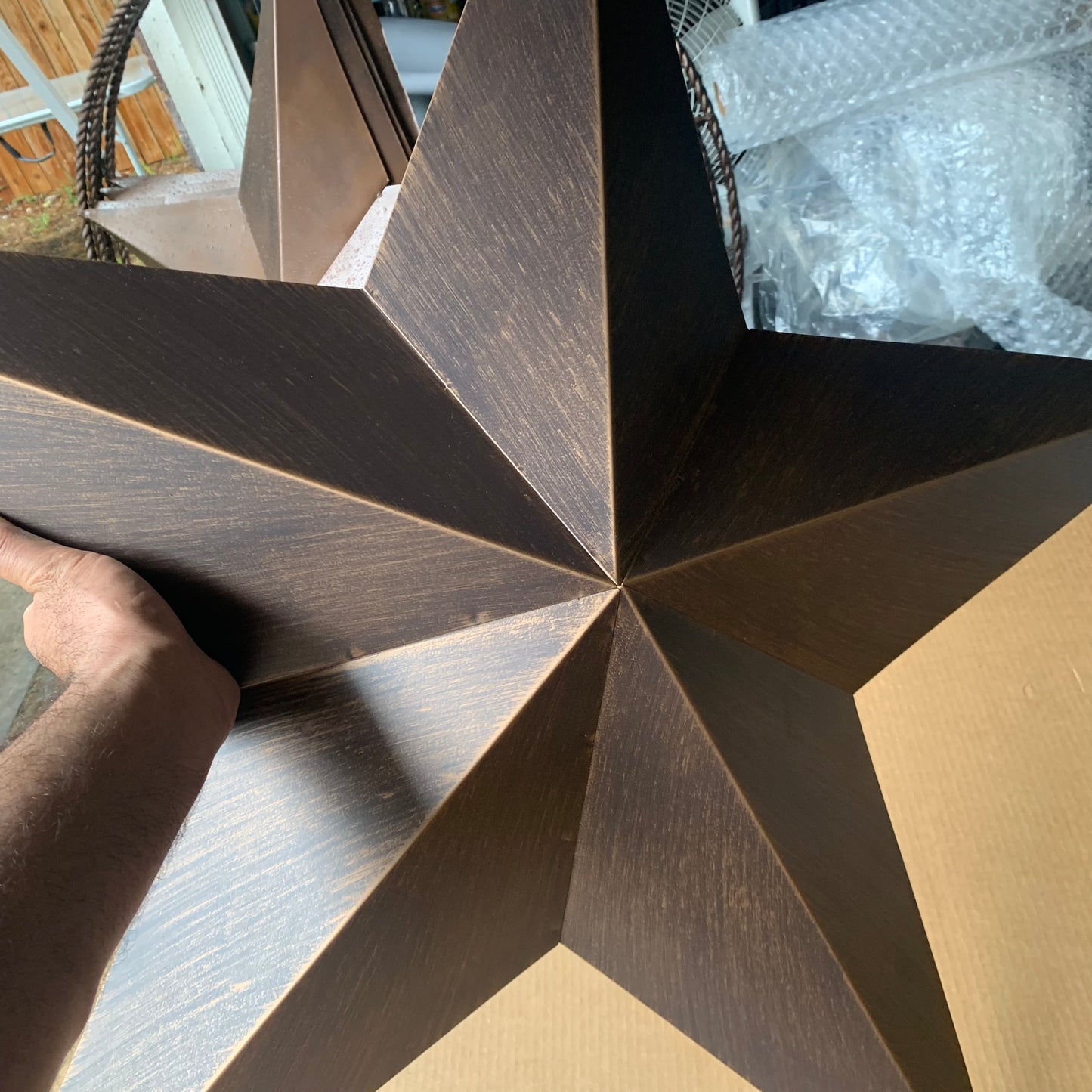 36" BARN STAR RUSTIC BRONZE 5 POINT METAL STAR OF DAVID WESTERN HOME DECOR HANDMADE NEW #EH10047