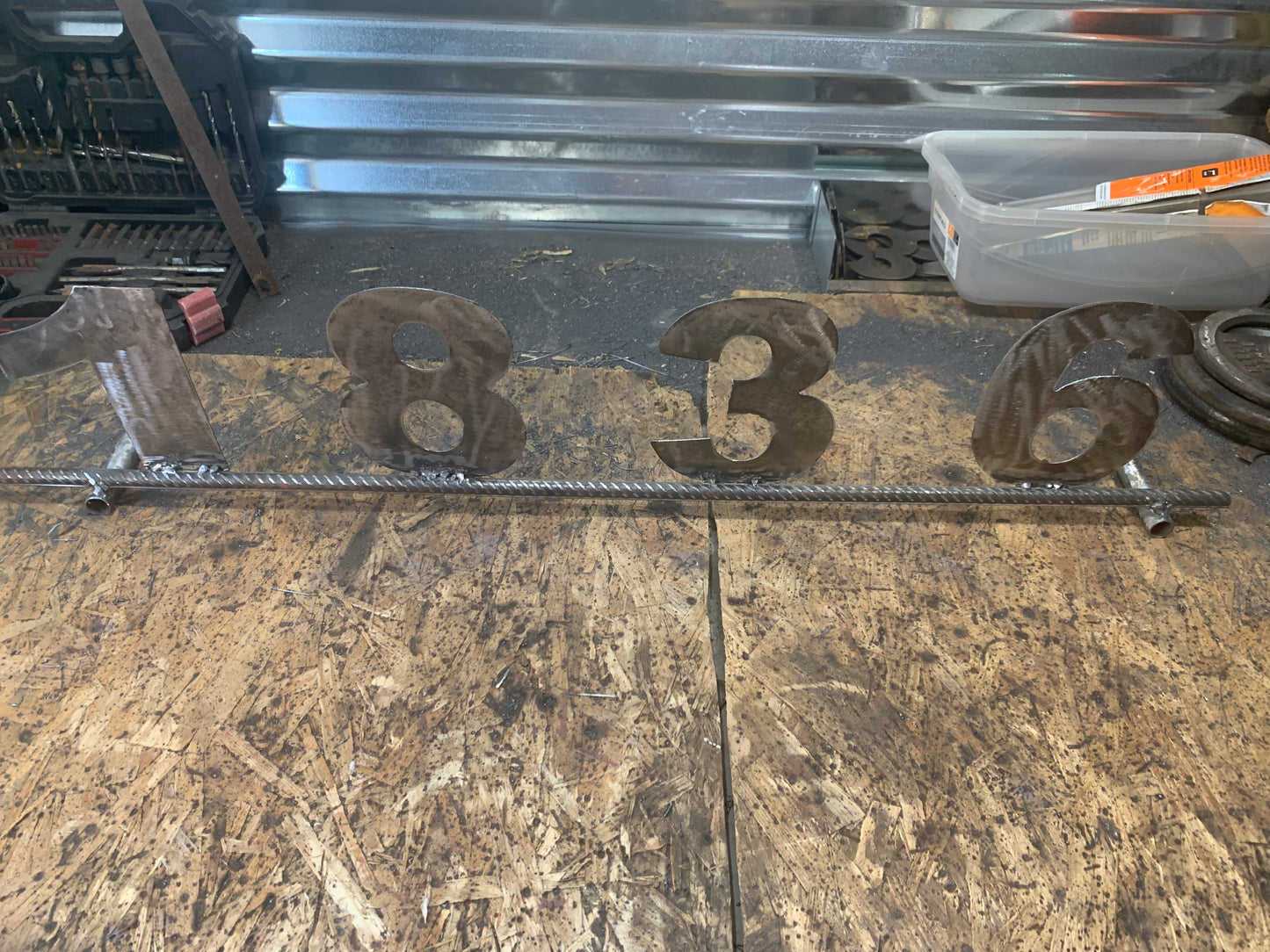7"H X 36" LONG YOUR CUSTOM NUMBER METAL BARN METAL SIGN WESTERN HOME DECOR
