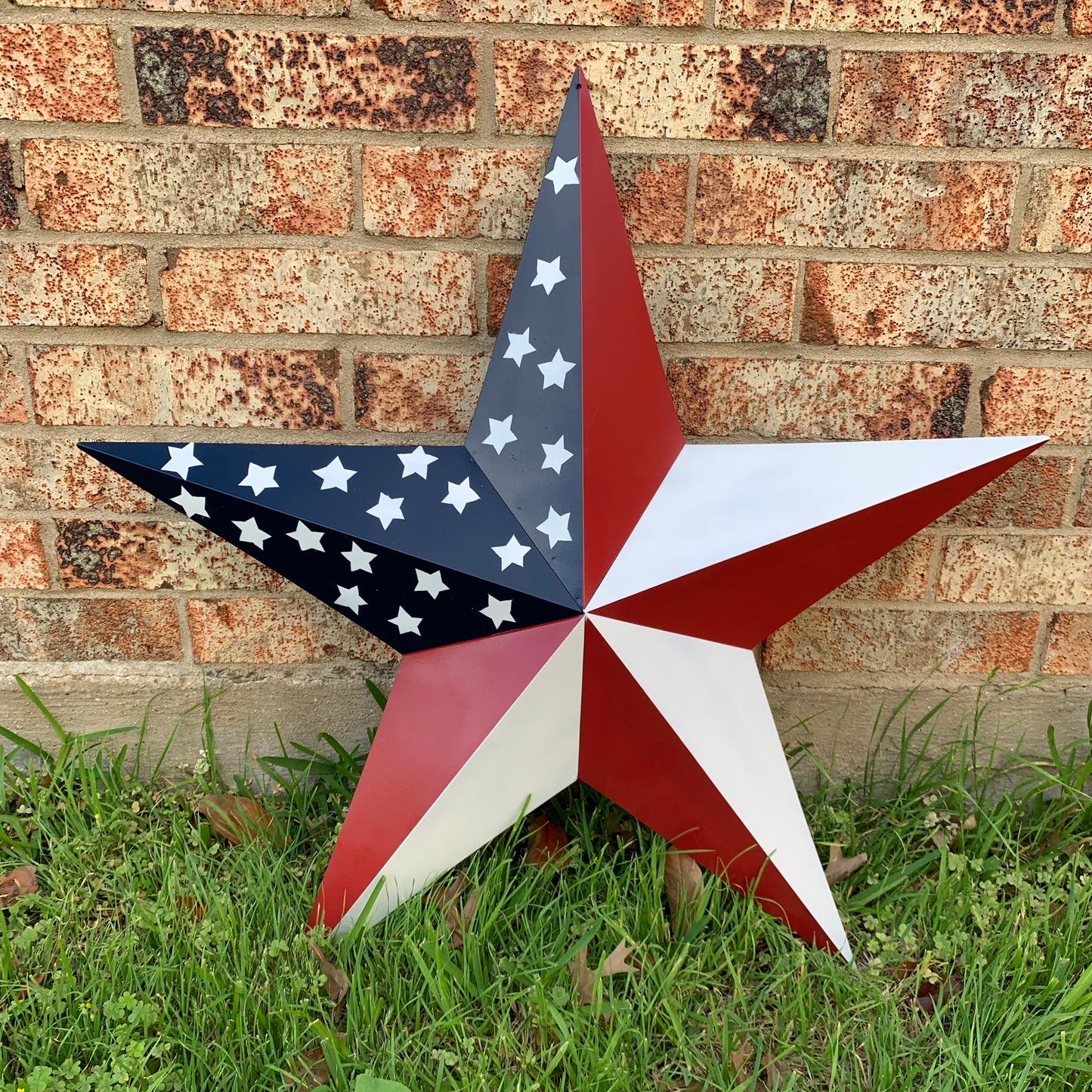 USA FLAG STAR STYLE# 5 RED WHITE & BLUE AMERICANA METAL BARN STAR WALL ART HANDMADE TO ORDER NEW #EH13380
