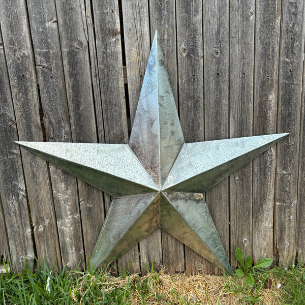 UNFINISHED GALVANIZED BARN STAR 3" TO 120" METAL WALL ART WESTERN HOME  DECOR HANDMADE #EH10418