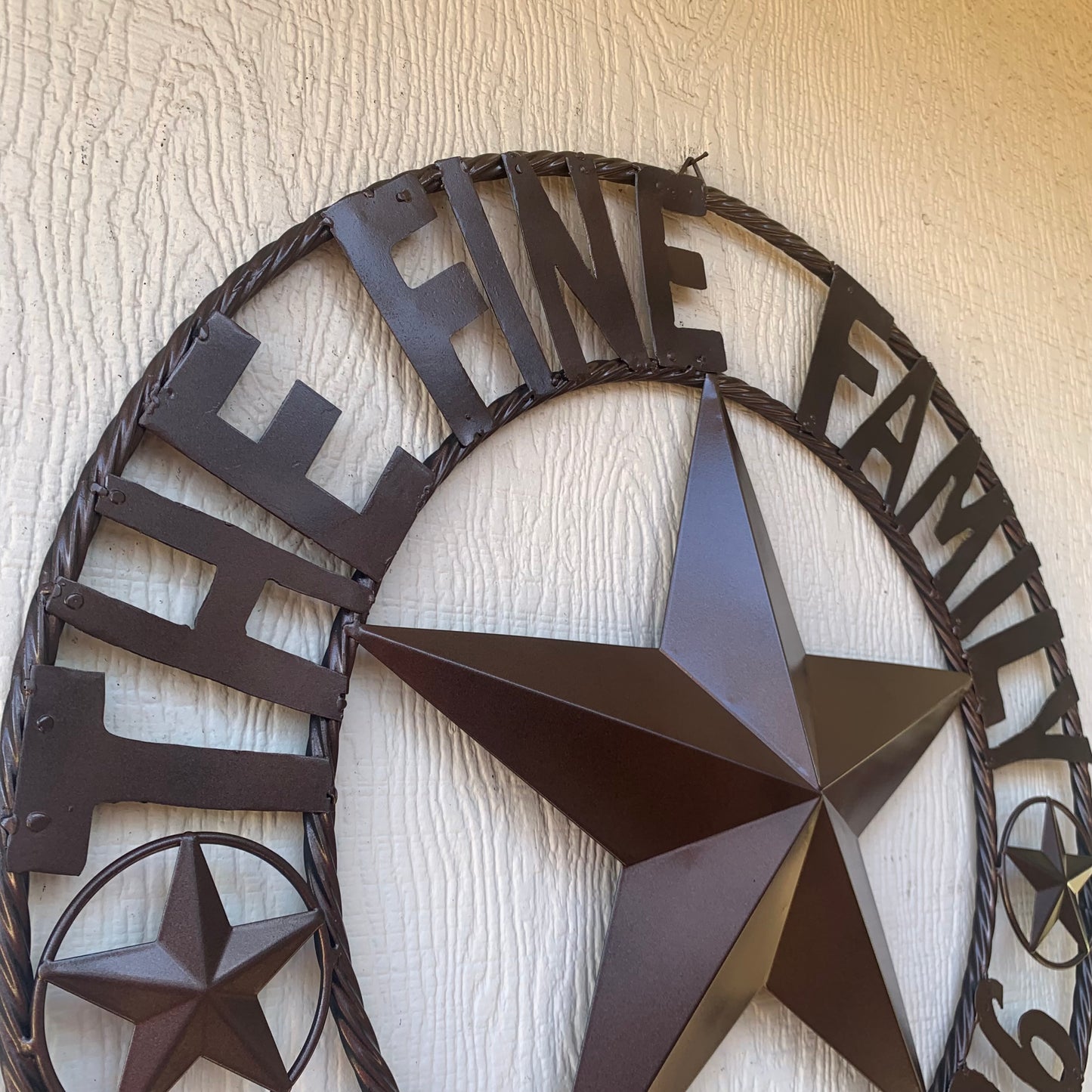 FINE FAMILY STYLE YOUR CUSTOM NAME STAR BARN STAR METAL LONE STAR WESTERN HOME DECOR RUSTIC BRONZE HANDMADE 24",32",36",50"