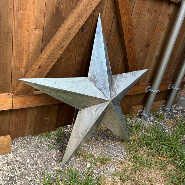 UNFINISHED GALVANIZED BARN STAR 3" TO 120" METAL WALL ART WESTERN HOME  DECOR HANDMADE #EH10418