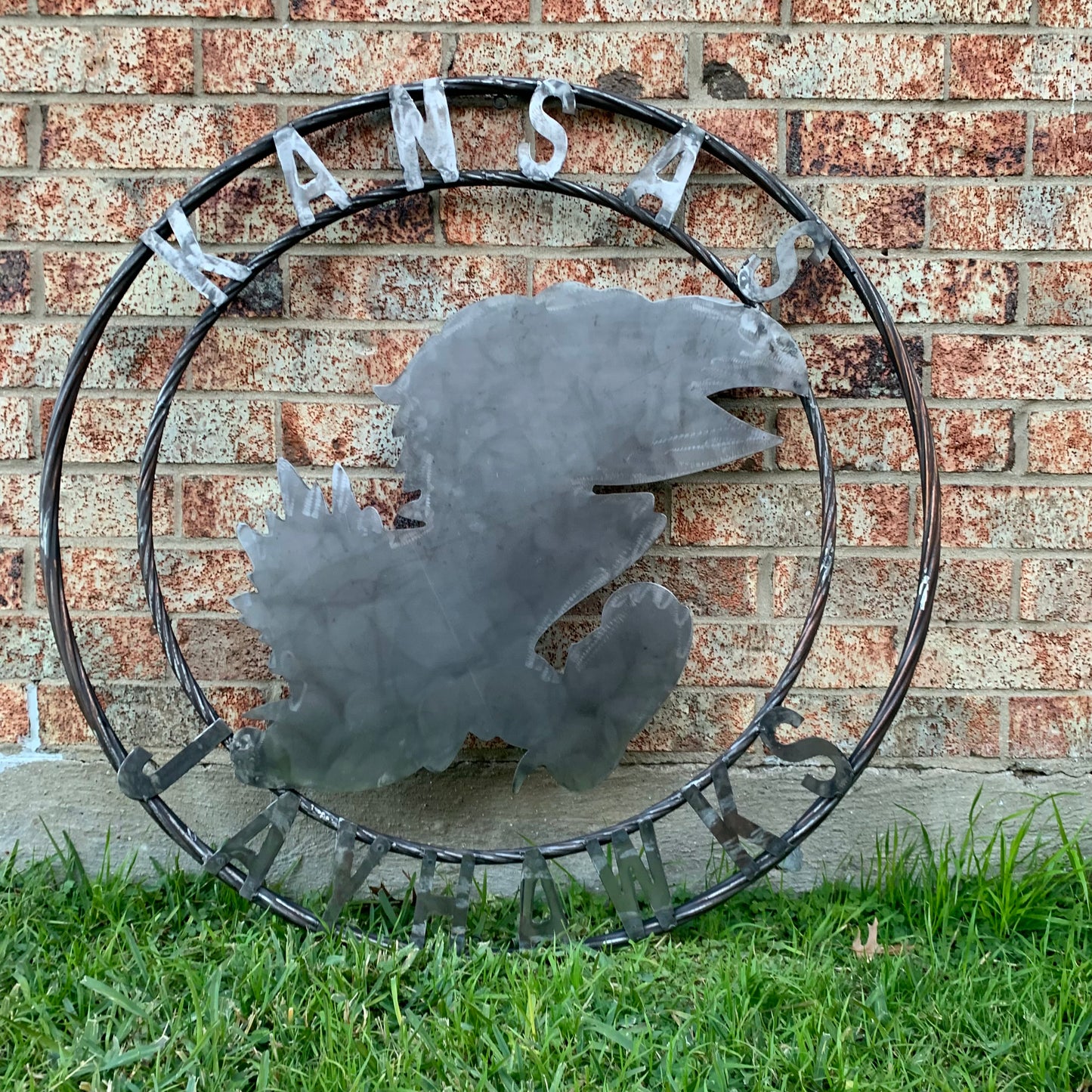 KANSAS JAYHAWKS RAW CUSTOM METAL VINTAGE CRAFT SIGN UNPAINTED TEAM HANDMADE