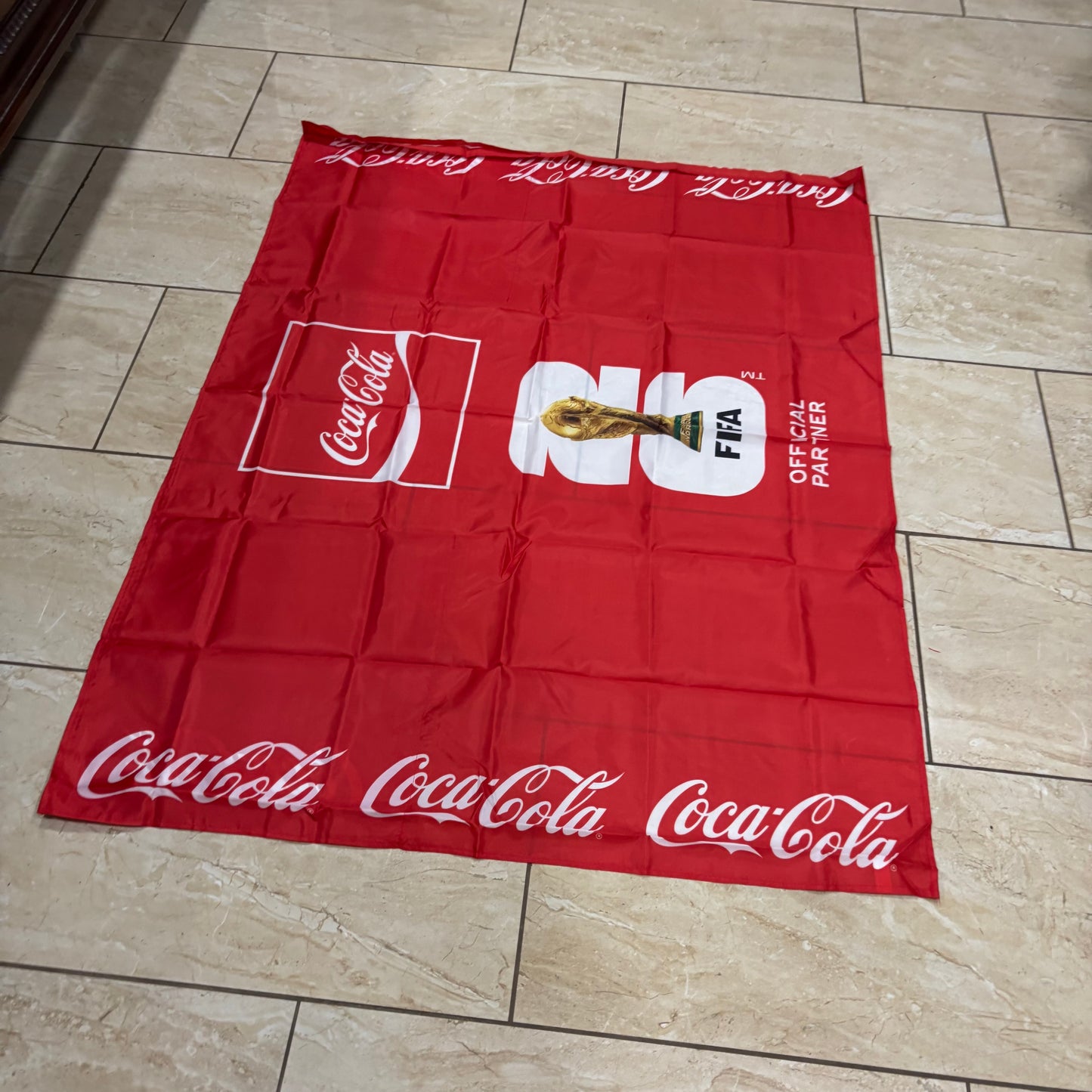 FIFA WORLD CUP 2026 COCACOLA FLAG 3ft x 4ft GENUINE LICENSES WESTEEN HOME DECOR  #EH13731