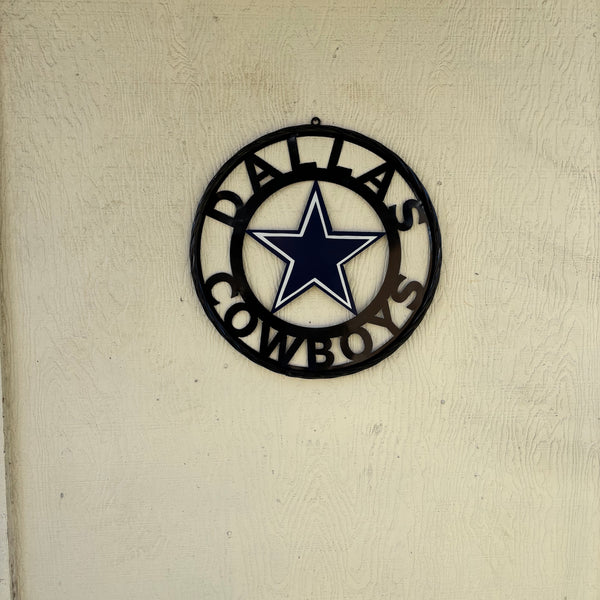 18",24",36" DALLAS COWBOYS METAL WALL ART WESTERN HOME DECOR VINTAGE RUSTIC BRONZE NEW #EH12316